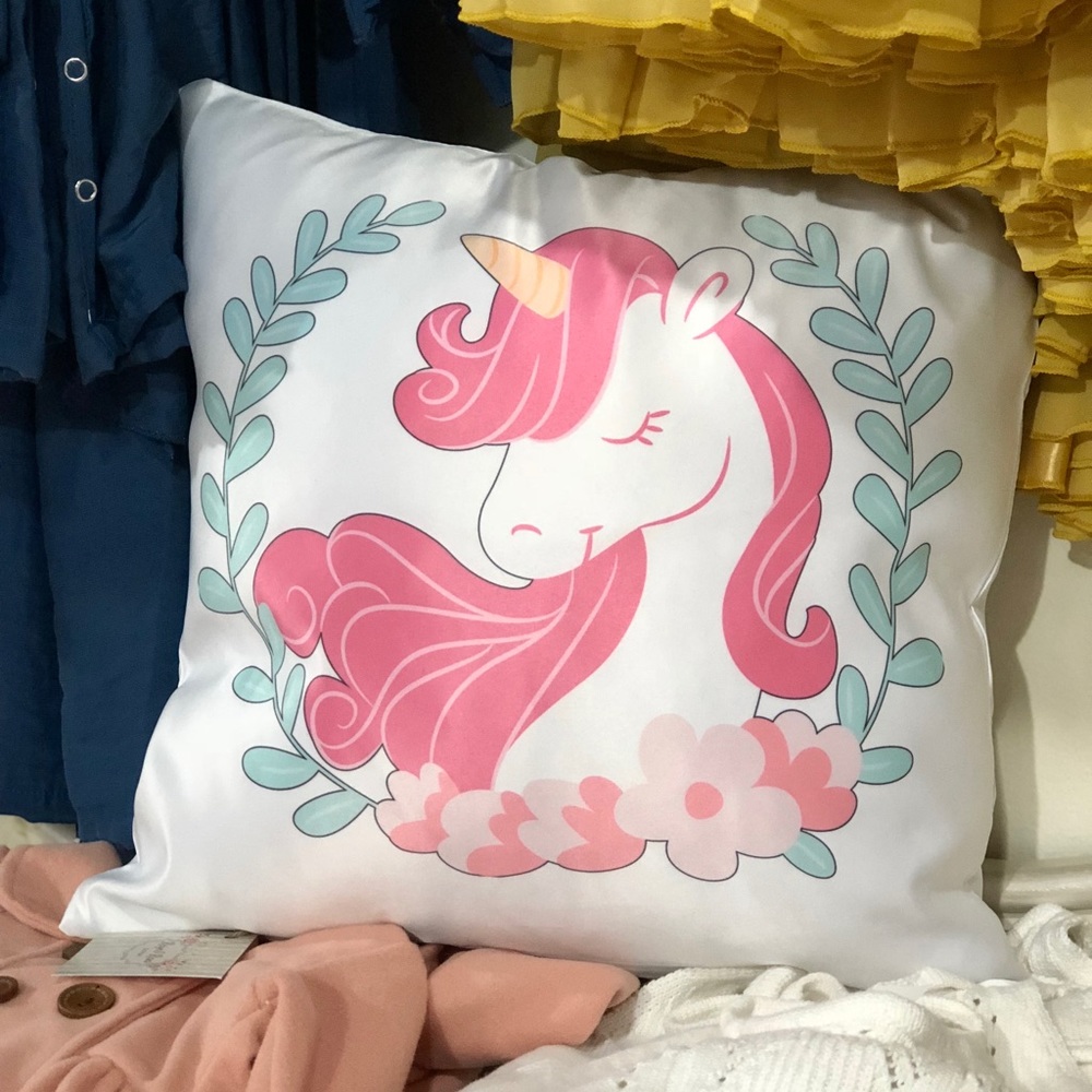 Unicorn silky pillow cover